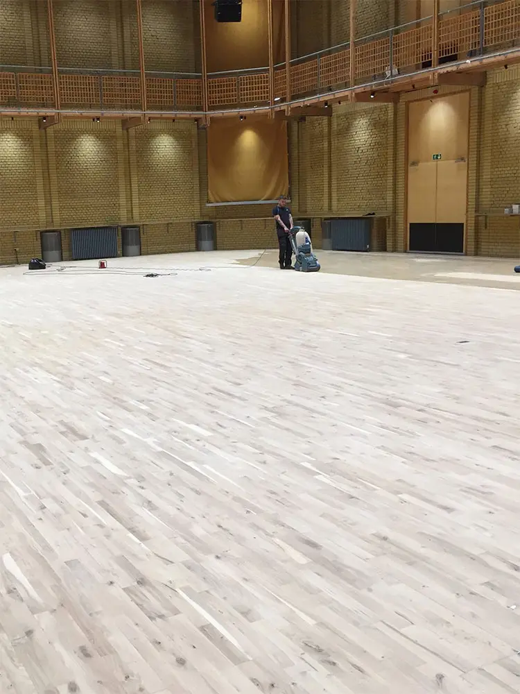 City of Birmingham Symphony Orchestra floor restoration School floor sanding